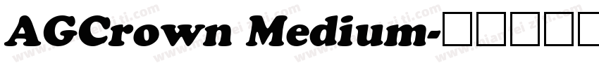 AGCrown Medium字体转换